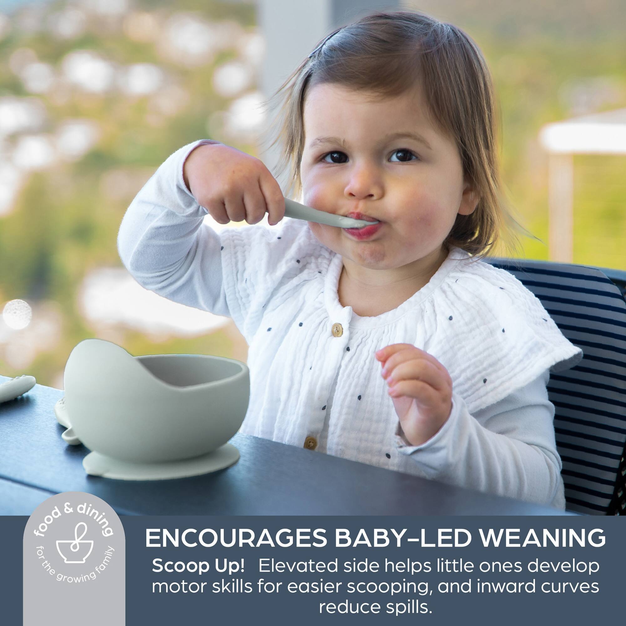 Dreambaby® Silicone Scoop Suction Bowl, Seafoam Green